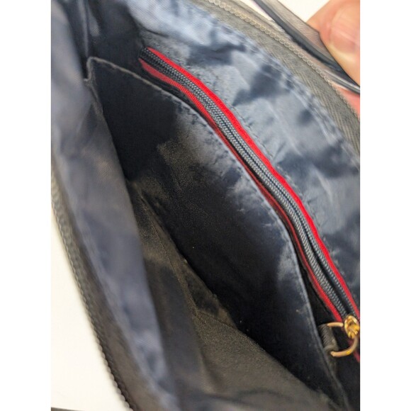 Tommy Hilfiger Black & Beige Crossbody Purse With Geometric Pattern - Picture 6 of 6